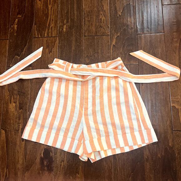 SHOW ME YOUR MUMU Kenny Scarf Top & Hadley Short Set Dreamsicle Stripes Size S - Picture 13 of 16